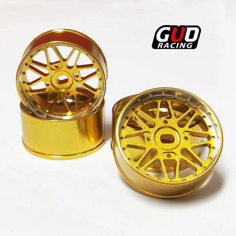 22.5mm 'Tri 5 Stars' Aluminum wheel SET 4pcs - GOLD/BLACK
