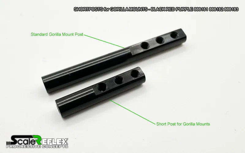 SHORT POSTS For GORILLA MOUNTS (2-Pack) – PURPLE/RED/BLACK – RC Supremacy