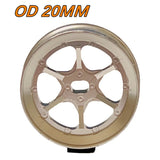 20mm 'The Deets' 6-Spoke [SILVER] aluminum Wheels