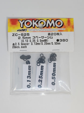 ZC-S25A Yokomo 2.5mm Shim Spacer Set
