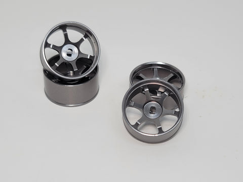 22.5mm '6 Spoke'  Aluminum [GUNMETAL] Wheel 4pcs