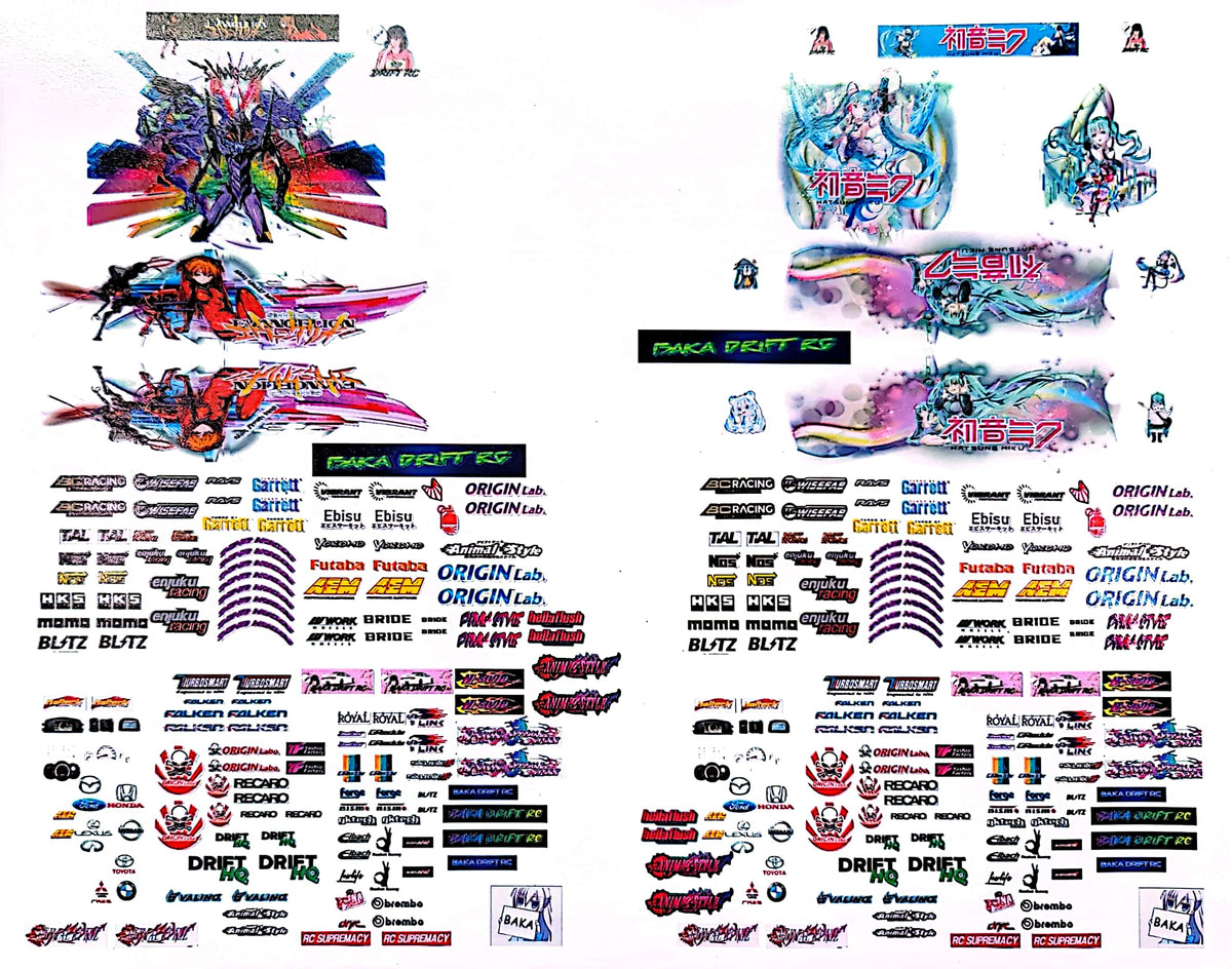 STEEZ PAK #7 Waterslide Micro Rc Drift Livery SET – RC Supremacy