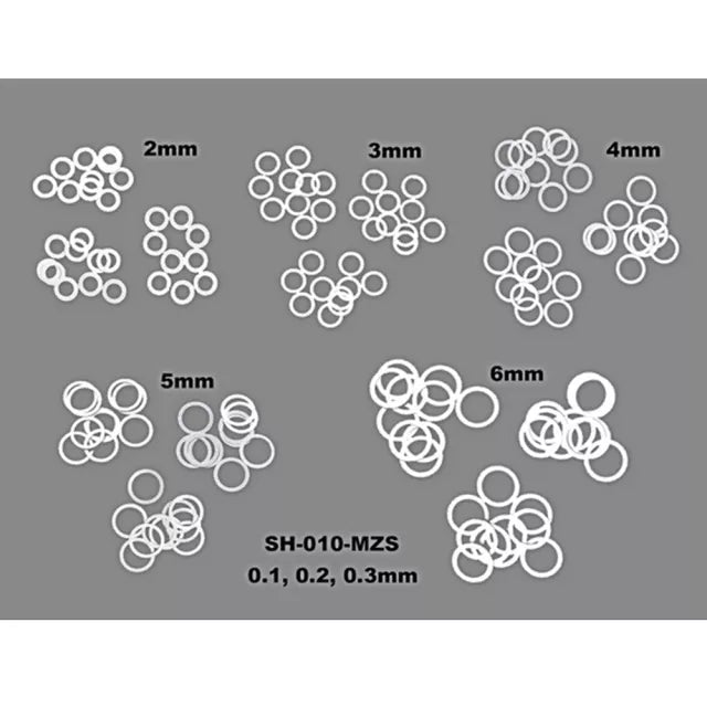 Shim Set for Micro drift (2~6mm, 5 Size x 0..1, 0.2, 0.3mm 10/ea