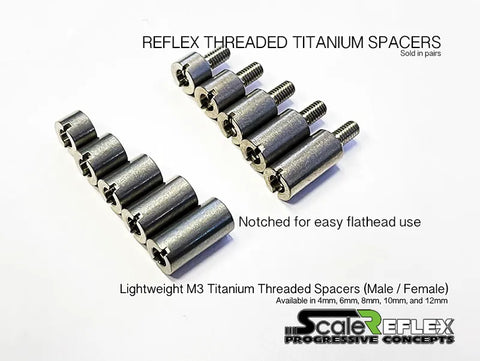 [MALE] Titanium M3 Threaded Spacers (4mm~12mm)