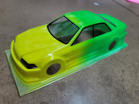 1/24 scale JZX100 Lexan pre-painted Yellow/Green NEON
