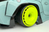 GA18 - 1-10 Drift Car Competition Wheel DISH WHEEL (24mm Width) - 4mm RIMS - YELLOW WHITE BLACK [Reve D] RW-GA18Y4 RW-GA18W4 RW-GA18K4