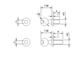 GR5 Titanium threaded M3 Ball ends (4pcs) (Long or Small)- House of RWD