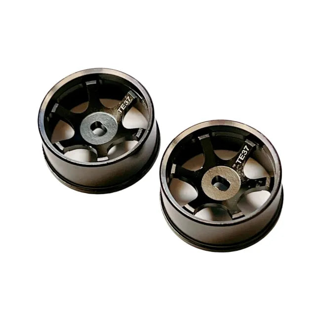 20mm 'TE37' Aluminum wheel 4pcs [Black] – RC Supremacy