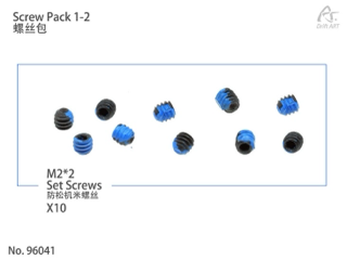 Screw Pack 1-2 M2x2 Set Screws Drift ART