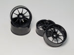 22.5mm 'S10's' [BLACK] Aluminum Wheel 4pcs