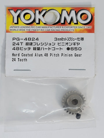 PG-4824 Yokomo Super Hard Precision Pinion Gear 48 Pitch 24T