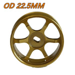 22.5mm 'Solid6' [GOLD] Aluminum Wheel 4pcs