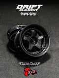 DRIFT ELEMENT Adjst. OFFSET 5 SPOKE ( Black & White ) DS Racing