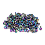 PRO spec’D M2 Precision treated TITANIUM hardware- (8pcs)- RAINBOW-Buttonhead