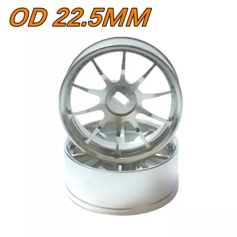 22.5mm 'S10's' [SILVER] Aluminum Wheel 4pcs