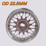 22.5mm [SILVER] Aluminum BBS Wheel 4pcs